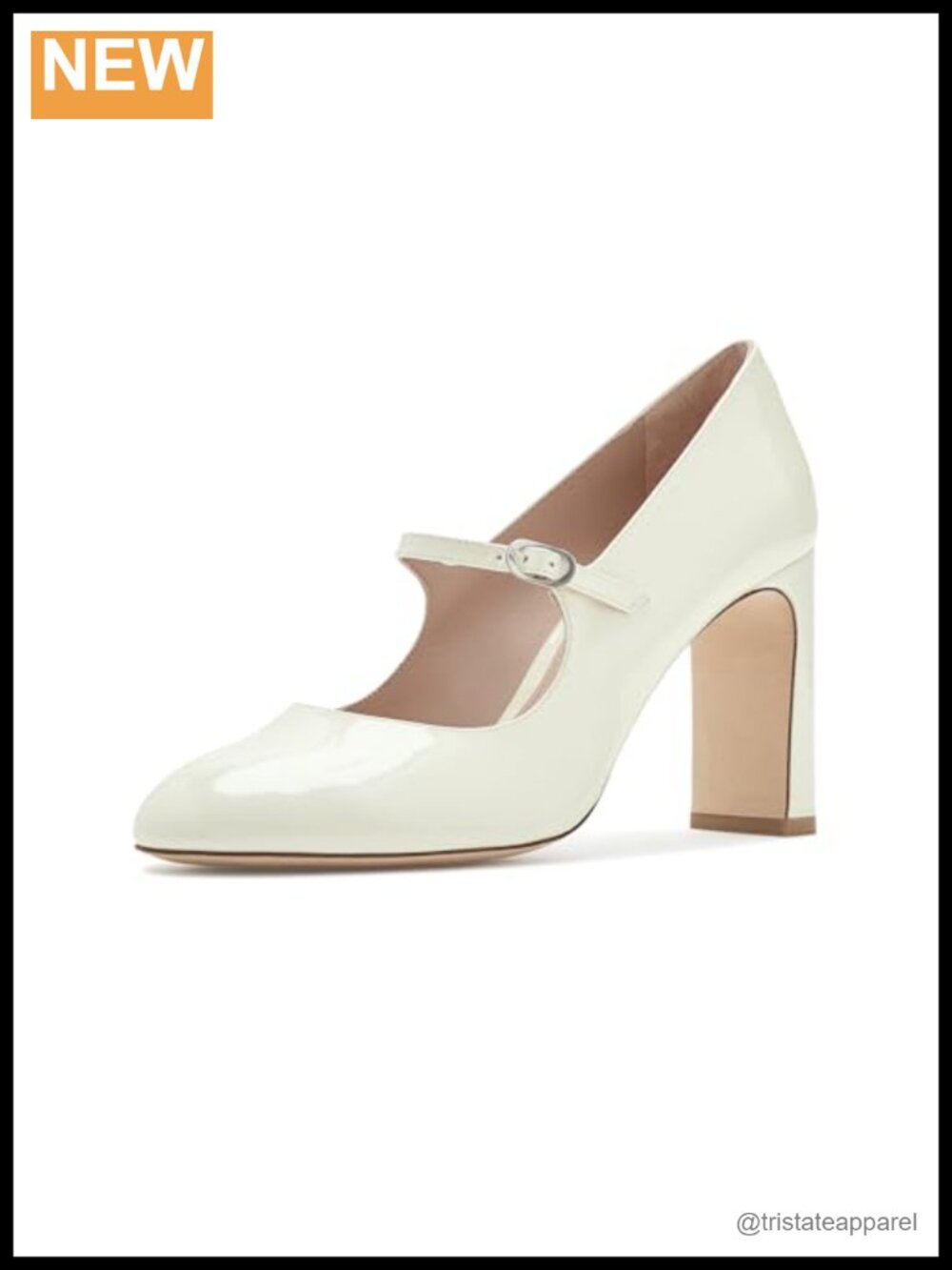 Stuart Weitzman Babette Mary Jane 85mm Block Heel Closed Toe Buckle Leather Pump